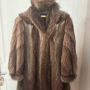 Elegant Brown Teddy Jacket with matching Headband